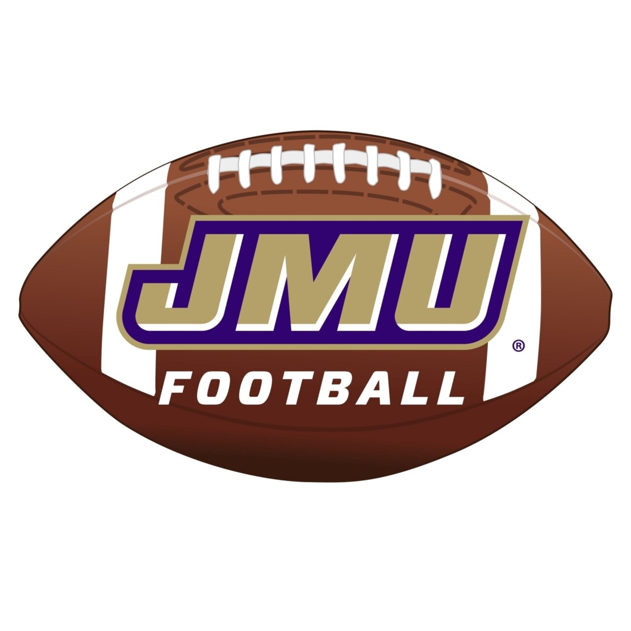 James Madison Dukes 4-Inch Round Football Ncaa Gridiron Glory Vinyl Decal Sticker